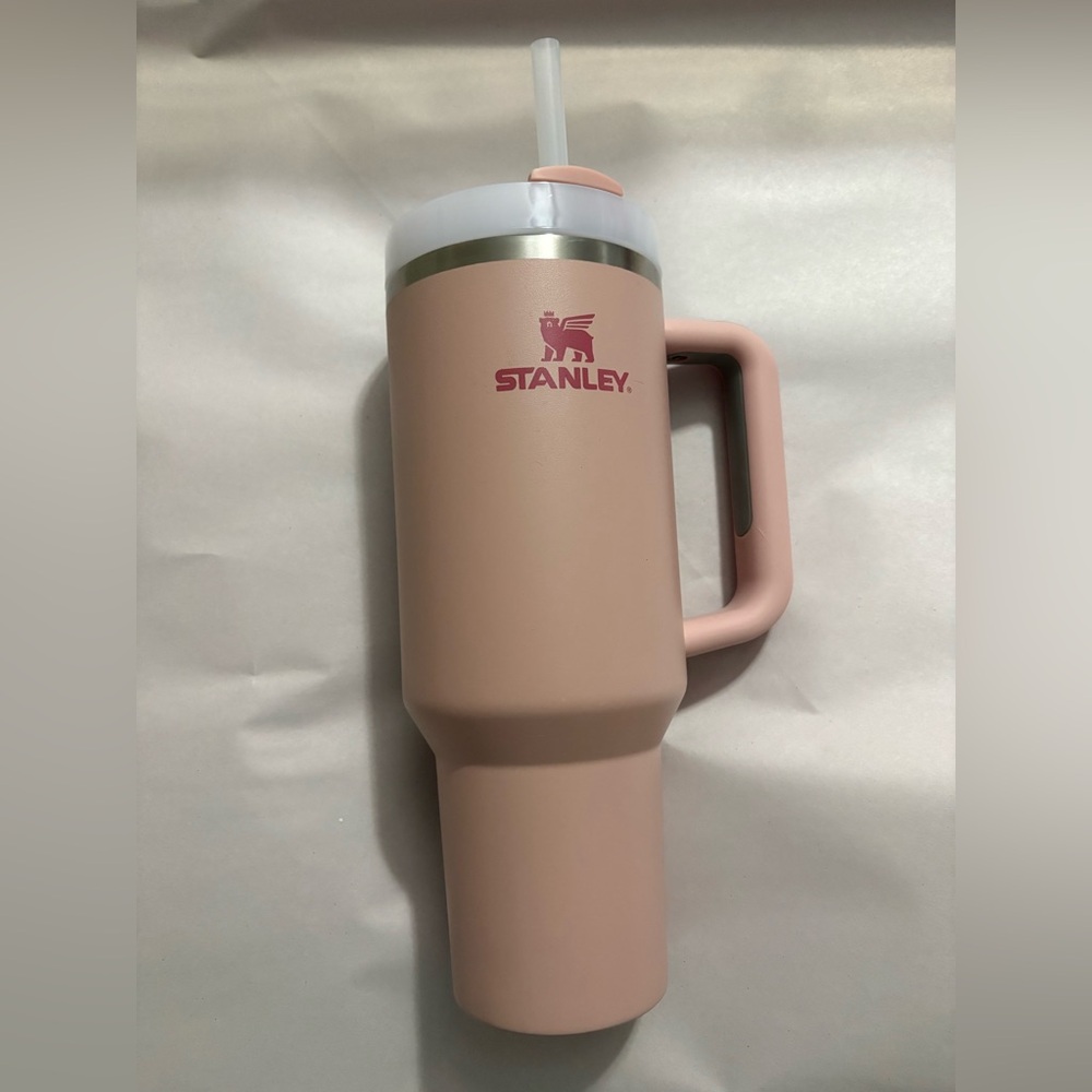 Stanley Pink 40 Oz. Insulated Travel Mug with Handle and Straw